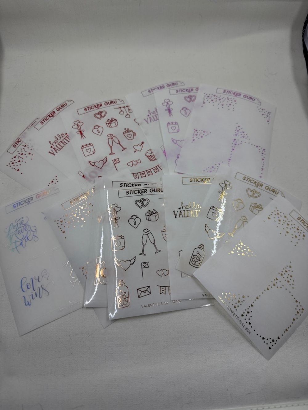 Destash- 13 Sticker Guru Planner Stickers + Free Grab Bag of 5+ More- Valentines